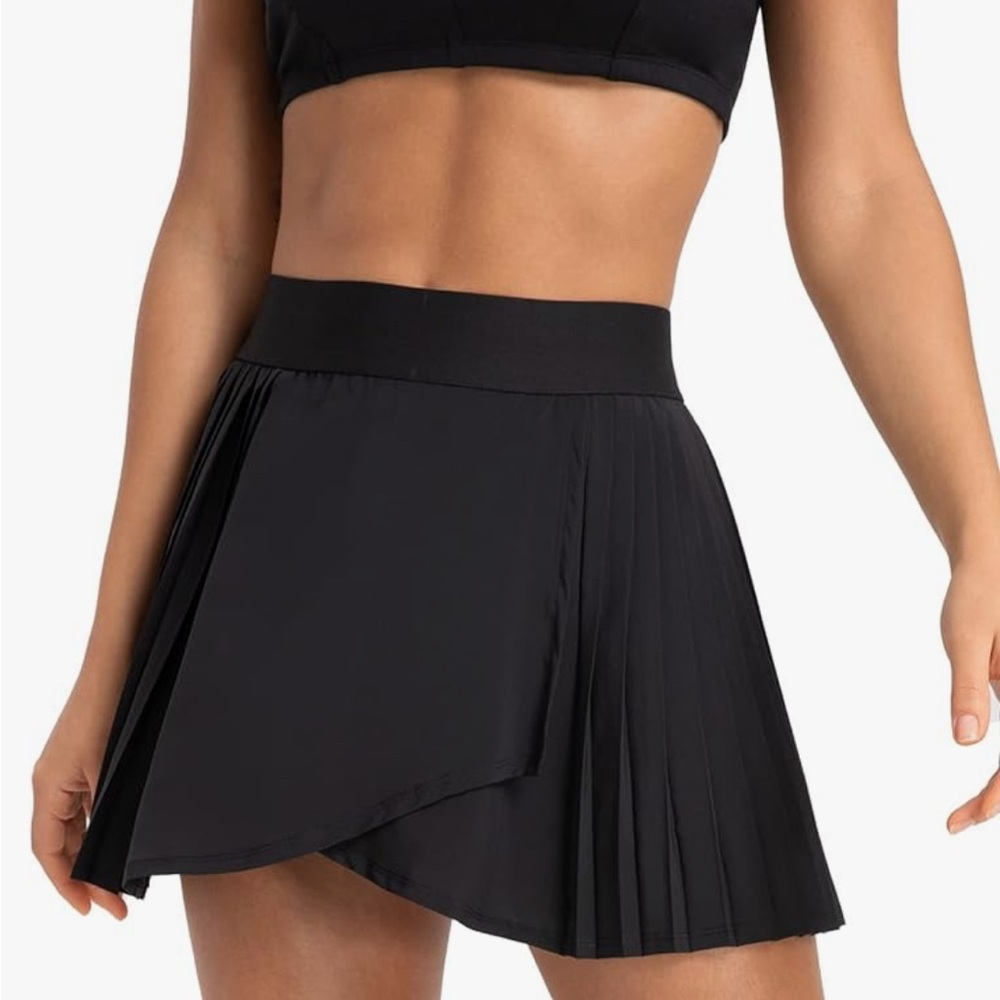 Womens' Cool Feeling Pleated Tennis Athletic Golf Skirts with Shorts